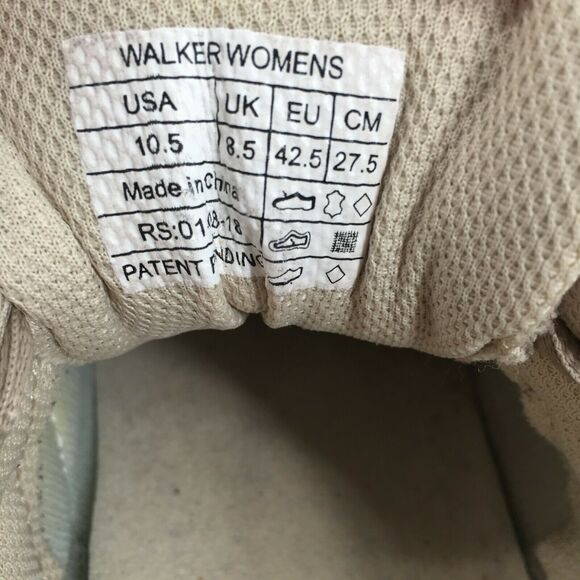 Vionic Walker Lace Up Orthopedic Sneakers 10.5 Light Cream Beige Leather Shoes - Picture 7 of 8